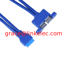 China Hauptplatte 20pin zu USB3.0 2-Anschlüsse Konverter Motherboard USB3.0 fournisseur