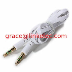 China Gold beschichtet 3,5 mm Flat Audio Kabel,3.5mm Kopfhörerstecker fournisseur