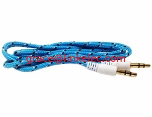 China 1 m langes, mit 3,5 mm Au-Audio-Kabel aus Nylon geflochtenes Kabel fournisseur