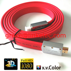 China RED HDMI-Flachkabel mit vergoldetem Zinkverbindung, unterstützt 3D/Ethernet fournisseur