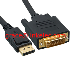 China DisplayPort zu DVI-Video-Kabel, DisplayPort Männlich zu DVI-Männlich, 3 Fuß fournisseur