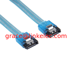 China Fabrik Großhandel 7pin SATA Kabel weiblich zu weiblich mit Clip Transparent Blau fournisseur