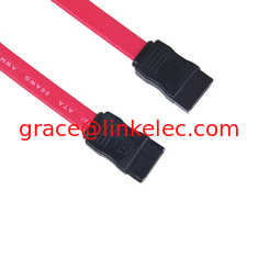 China Hochgeschwindigkeitsflächiges rotes Mini-SATA-Kabel 7 Pins bis 7 Pins, Satakabel 7p weiblich auf weiblich fournisseur