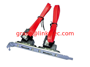 China Serial ATA PC Backplate Adapter SATA Steckdosen 2 Anschluss, ESATA-Behälter für die Installation fournisseur