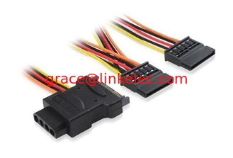 China SATA POWER CABLE 15PIN zu 2 Ports SATA+4PIN Molex für den Computer fournisseur