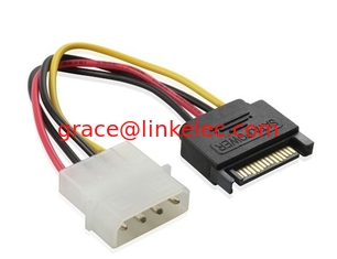 China SATA-Leistung 15-Pin zu Molex 4-Pin Kabel Anschlusskabel,SATA-Leistung Verlängerungskabel fournisseur