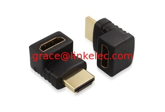 China 90 Grad HDMI-Goldplattiert Adapter, Hochwinkel HDMI-Mann-Frau-Adapter fournisseur