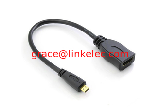China Schwarz 15cm Micro HDMI Männlich auf HDMI Weiblich Adapter Kurz F/M Kabel fournisseur