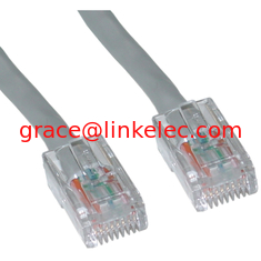 China UTP Cat5e Graue Ethernet-Patch-Kabel, ohne Boot, 6 Zoll 24AWG fournisseur
