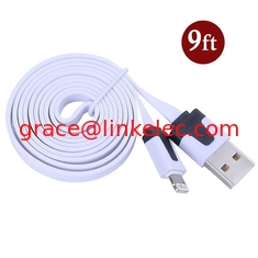China Dual Color Noodle USB Kabel Synchronisierung Flat Data Charger Kabel für iPhone 2G3G4G4S iPad weiß fournisseur