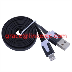 China Dual Color Noodle USB Kabel Sync Flat Datenladekabel für iPhone 2G3G4G4S iPad schwarz fournisseur