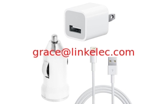 China USB-Wandladegerät und Autoladegerät + Datenkabel für Apple iPod Touch iPhone4 4S 4G weiß fournisseur