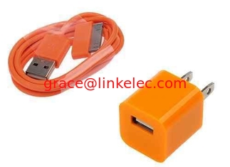 China AC Wandladeadapter mit iPhone 4 Daten-Sync-Kabel für G 4S 3GS 3G iPod Touch Orange fournisseur