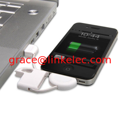 China Brandneues Fun &amp; Discreet Keyring USB Sync und Ladekabel für iPhone iPod iPad weiß fournisseur