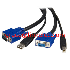 China 6ft USB VGA 2in1 KVM-Kabel für jeden Computer mit USB-Tastatur und Maus fournisseur