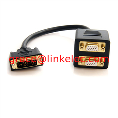 China 1 ft DVI-I Analog bis 2x VGA Video Splitter Kabel fournisseur