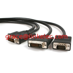 China 6 ft DVI-I-Mann-zu-DVI-D-Mann- und HD15-VGA-Mann-Video-Splitterkabel fournisseur