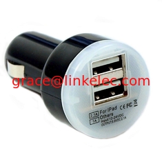 China Dual-USB-LED-DKK-Auto-Ladegerät 2.1 Ampere 1A-Autoadapter Farbauswahl für LG G2 Schwarz fournisseur