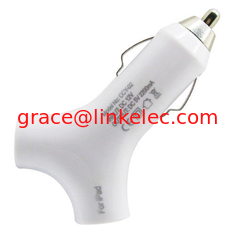 China Y-Form-Stil Dual USB 2 Port Car Charger Adapter für das neue iPad 3 2 iPhone 5 weiß fournisseur