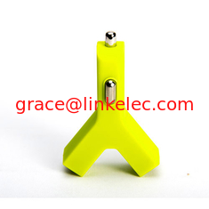 China Zigarettenanzünder Steckdose Autolader stilvolles YShape-Style-Ladegerät3.1A Doppel-USB2-Anschluss gelb fournisseur