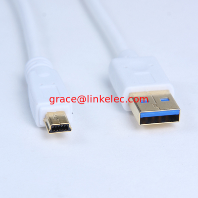 USB 3.0 AM bis Mini 10-Pin-USB-Kabel 1,5 M Weiß, blau, schwarz fournisseur