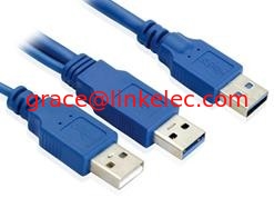 USB3.0 Y-Kabel, männlich auf männlich 1 m fournisseur