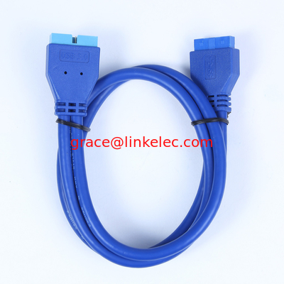 USB3.0 Hauptplatte 20pin männlich-weiblich-Kabel USB3.0 20pin Motherboard Erweiterungskabel fournisseur