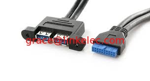 Hauptplatte 20pin zu USB3.0 2-Anschlüsse Konverter Motherboard USB3.0 fournisseur
