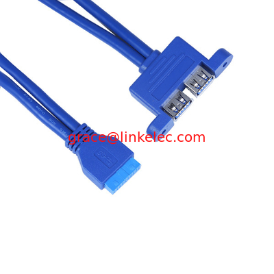 Hauptplatte 20pin zu USB3.0 2-Anschlüsse Konverter Motherboard USB3.0 fournisseur