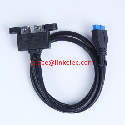 Hauptplatte 20pin zu USB3.0 2-Anschlüsse Konverter Motherboard USB3.0 fournisseur