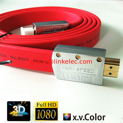 Schwarzes Hochgeschwindigkeits-HDMI-Flachkabel mit Ethernet (6 FT) fournisseur