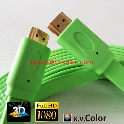 Schwarzes Hochgeschwindigkeits-HDMI-Flachkabel mit Ethernet (6 FT) fournisseur