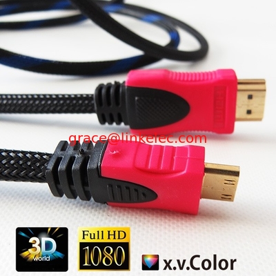 Zertifiziertes Kabel/Kabel/Kabel,Kabel Mini HDMI zu HDMI mit Zöpfunterstützung HDMI 1.4 Version fournisseur