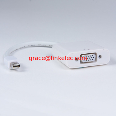 Fabrik Lieferung Mini-DP zu VGA-Adapter in weißer Farbe Unterstützung 1080p fournisseur