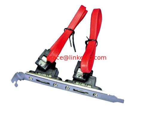 Serial ATA PC Backplate Adapter SATA Steckdosen 2 Anschluss, ESATA-Behälter für die Installation fournisseur