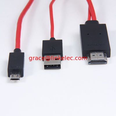 Hoch auflösendes 1080P MHL-zu-HDMI-Adapterkabel für Samsung i9300 galaxy S3 fournisseur
