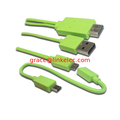 Hochwertiges MHL-Kabel für Samsung-Handy mit 5 Pins / 11 Pins für S4 fournisseur