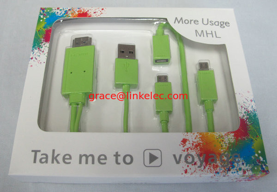 Hochwertiges MHL-Kabel für Samsung-Handy mit 5 Pins / 11 Pins für S4 fournisseur