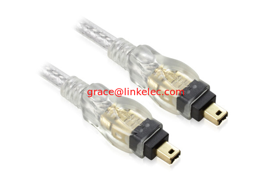 Newlinkelec Firewire IEEE1394 4 bis 4 Pins Kabel Blei Gold Enden 3m Weiß für DV fournisseur