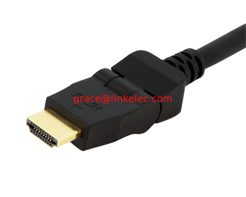 1m 180° Drehschraubend Hochgeschwindigkeits-HDMI-Kabel HDMI-Rotationskabel Vergoldeter Stecker fournisseur
