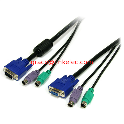 6 ft 3 in 1 PS/2 KVM Kabel mit hoher Qualität fournisseur