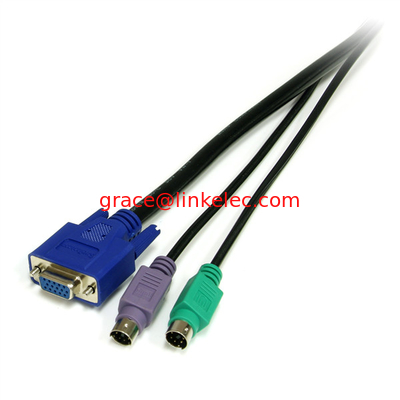 6 ft 3 in 1 PS/2 KVM Kabel mit hoher Qualität fournisseur