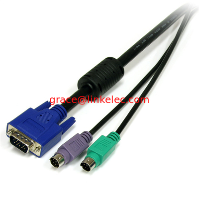 6 ft 3 in 1 PS/2 KVM Kabel mit hoher Qualität fournisseur