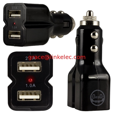 CoverBot DUAL USB 3.1A 15w Hochleistungs-Auto-Ladegerät schwarz mit Hochleistungs-Steckdosis-Anschluss fournisseur