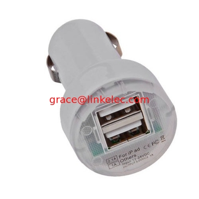 Dual USB LED DC Auto-Ladegerät 2.1 Ampere 1A Auto-Adapter Farbauswahl für LG G2 Weiß fournisseur