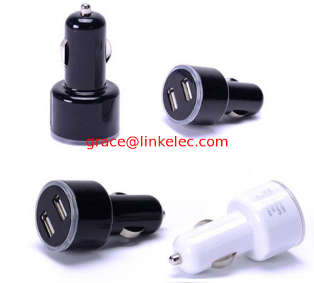 5V2.1ANew Mini Dual USB Car Power Schnellladegerät Ladeautomatik Adapter Blau LED Licht Schwarz fournisseur