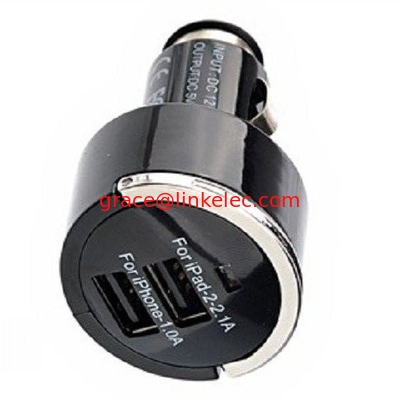 Portable Dual USB Car Charger 3.1A Ausgang mit Flip-out Pull Ring für iPad iphone samsung fournisseur