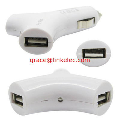 Y-Form-Stil Dual USB 2 Port Car Charger Adapter für das neue iPad 3 2 iPhone 5 weiß fournisseur