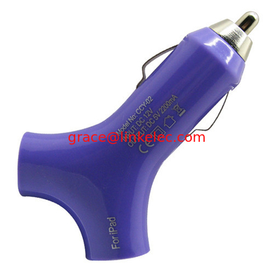 Y-förmiger Dual USB 2port Car Charger Adapter für das neue iPad 3 2 iPhone 5 Blau fournisseur
