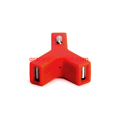 Zigarettenanzünder Steckdose Autolader stilvolles Y-Form-Ladegerät3.1A doppelter USB 2-Anschluss Rot fournisseur